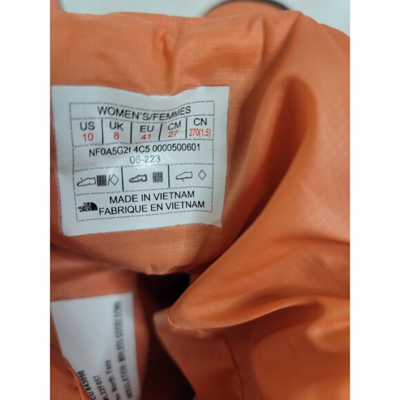 The North Face Winter Boots Women Orange Nuptse II Bootie 700 Dryvent US 10/UK 8 - Picture 8 of 9